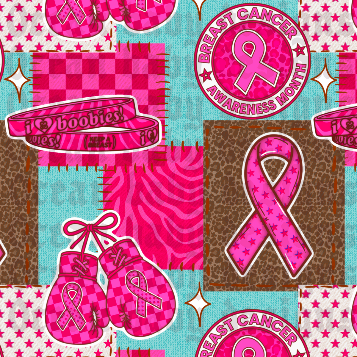 Breast cancer awareness patchwork