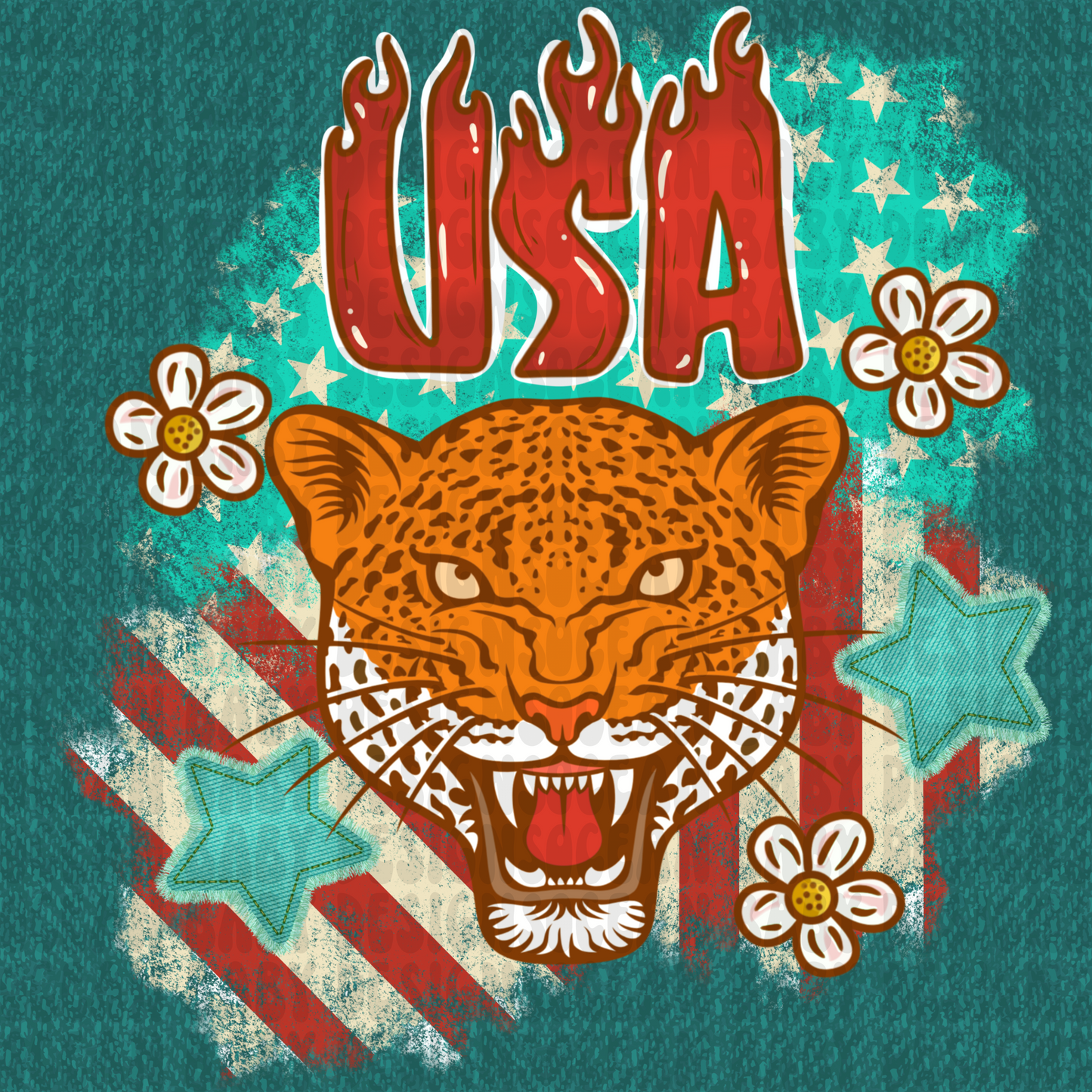 Girl USA patchwork png