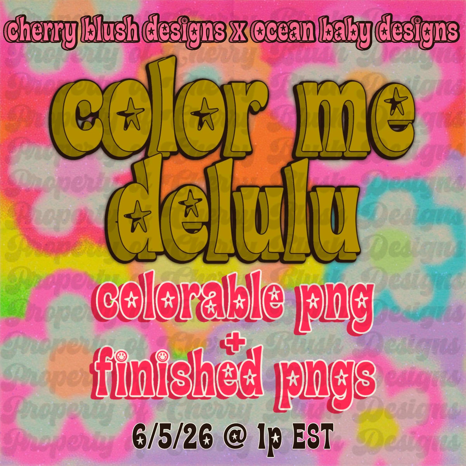 Color me delulu collab ocean baby x cherry blush