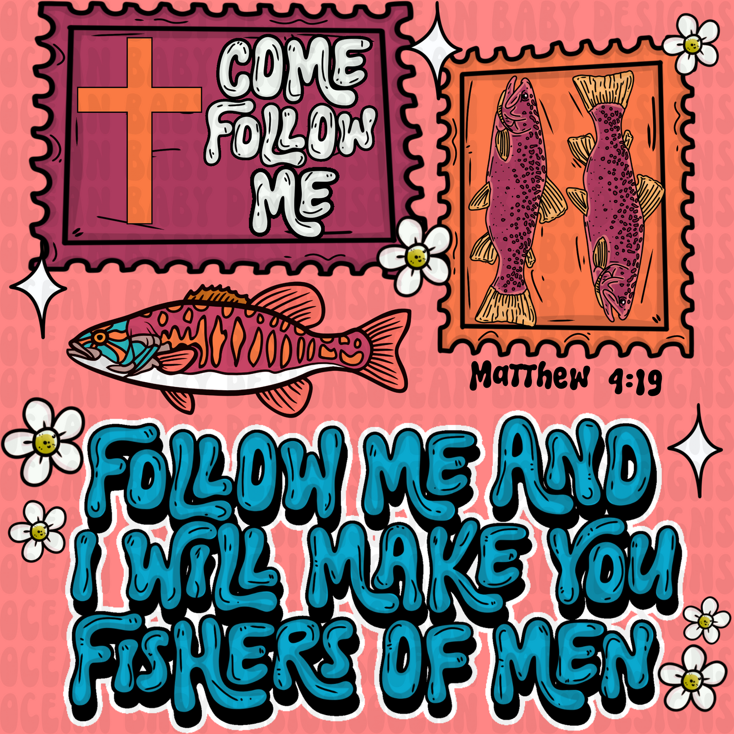 Matthew 4:19 fishers of men png