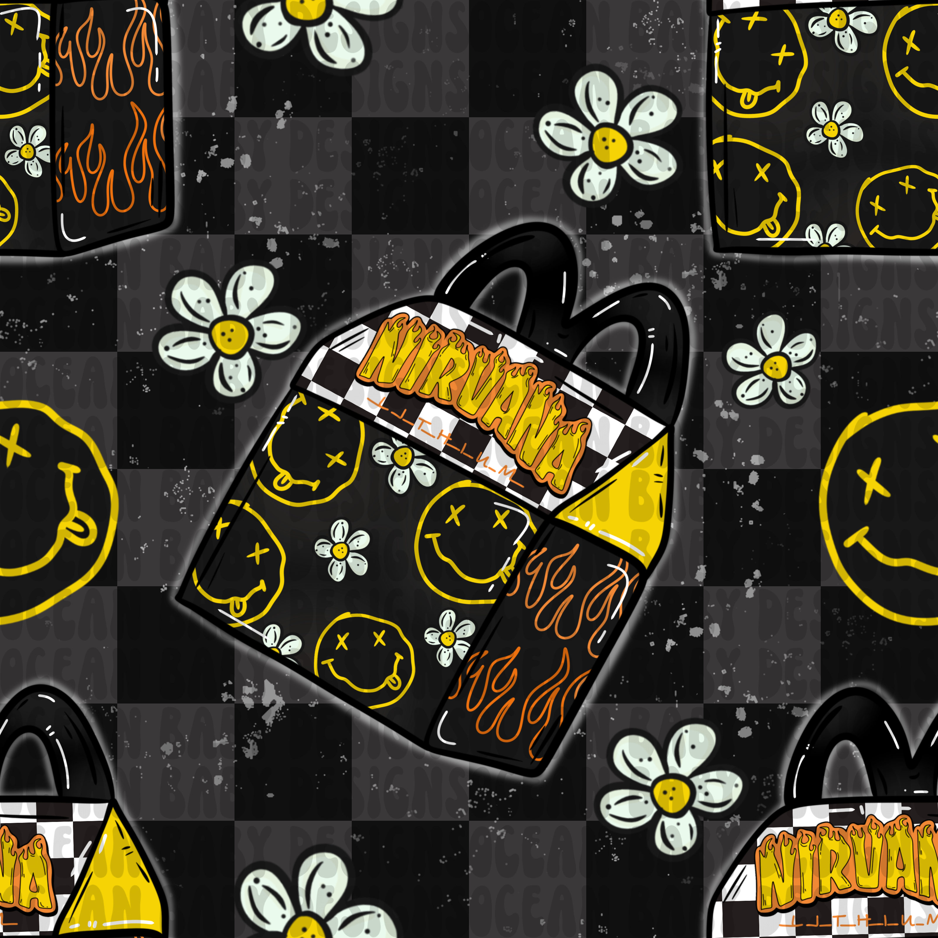 Smiley band happy meal w flowers – Ocean Baby Designs