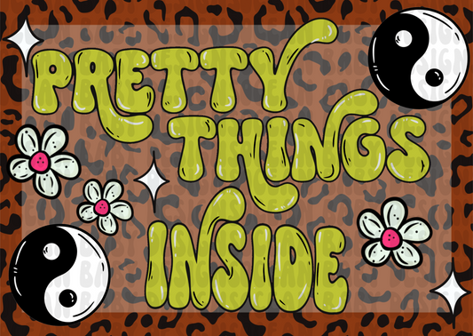 Pretty things inside | thank you card