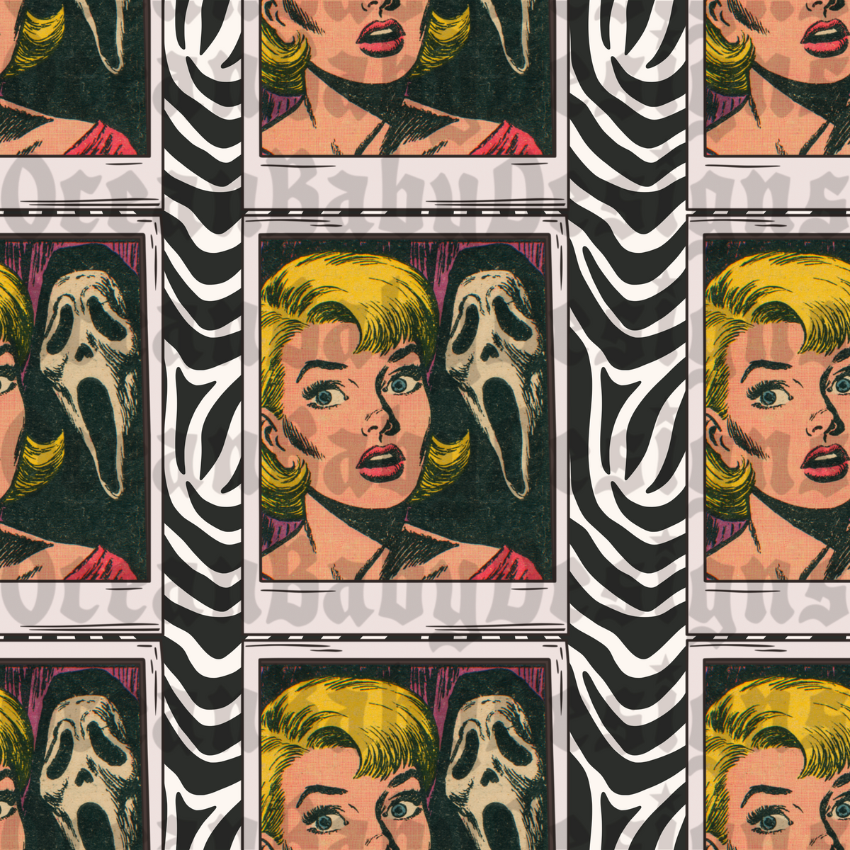 Vintage ghost face card