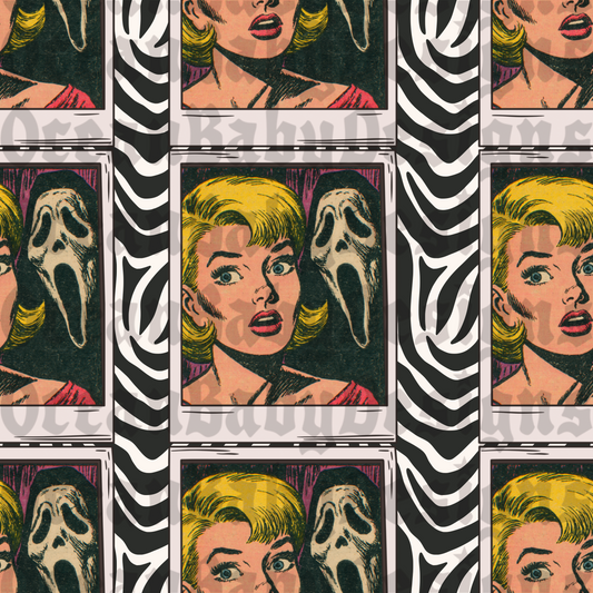 Vintage ghost face card