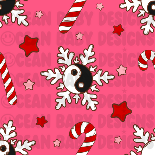 Yin yang snowflakes