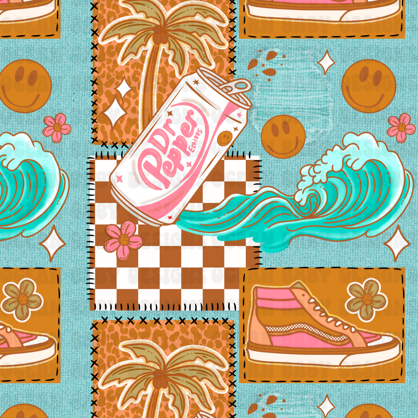 Dr Pepper by the ocean