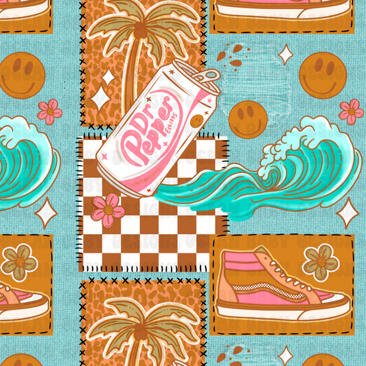 Dr Pepper by the ocean