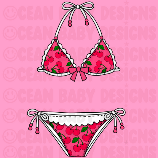 Pink cherry swim PNG