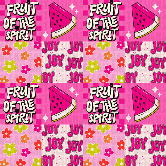 Fruit of the spirit pink checkered