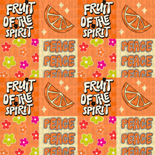 Fruit of the spirit orange checkered