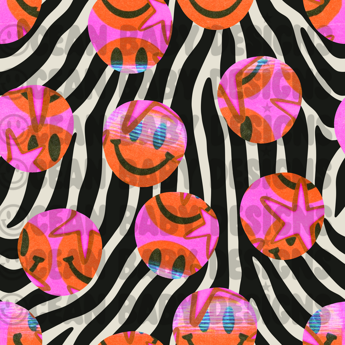 Smiley zebra Polka dot