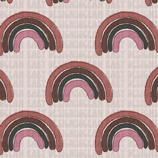 Pink rainbows w coord stripes