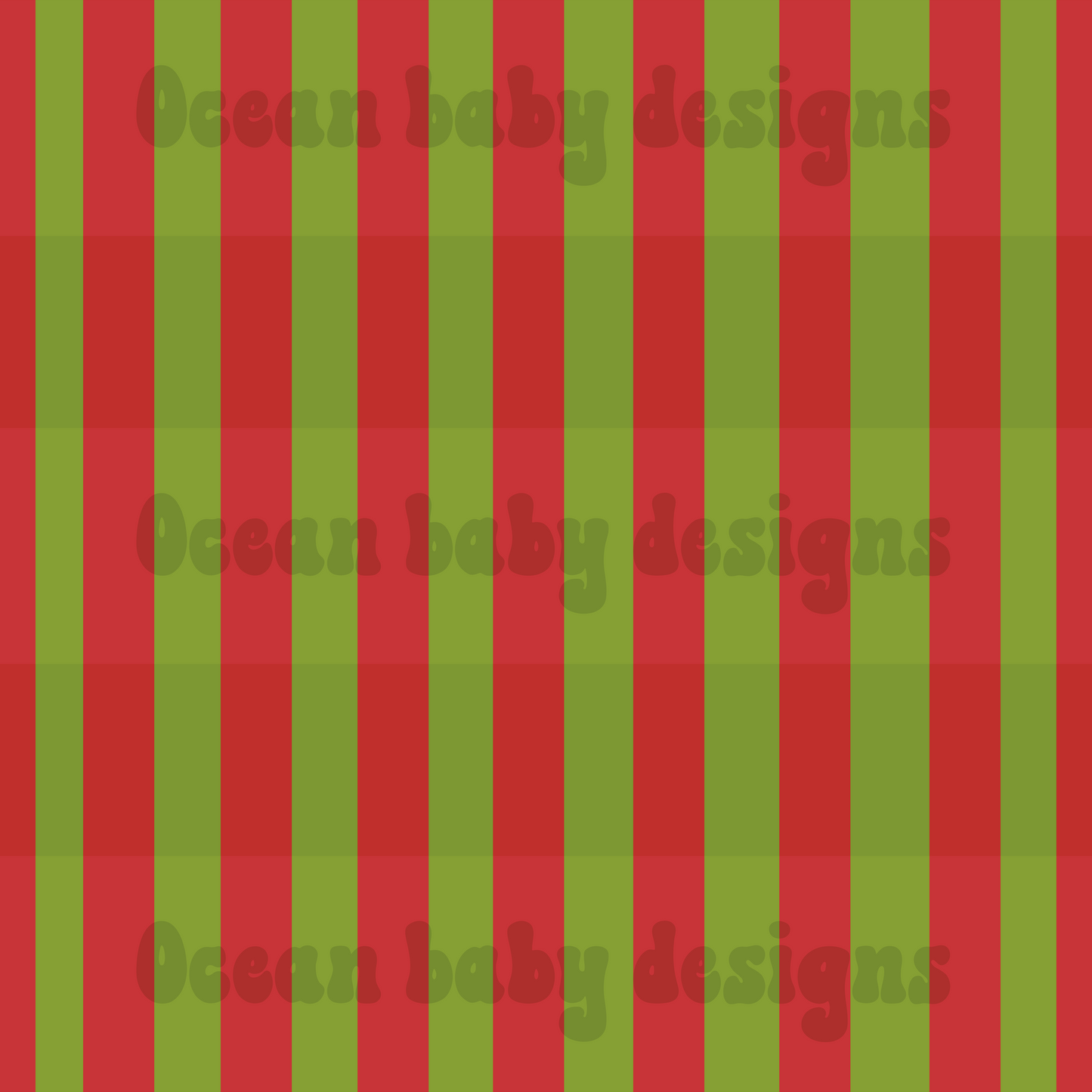 Coordinating stripes GREENJesus ornaments