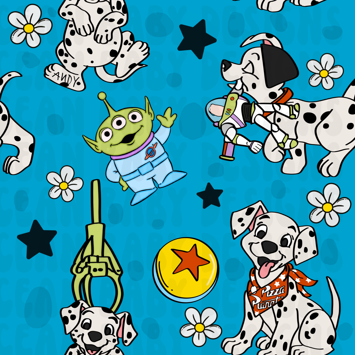 Toy doggy’s blue colorway w flowers