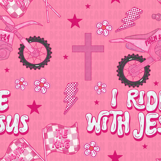 We ride with Jesus PINK