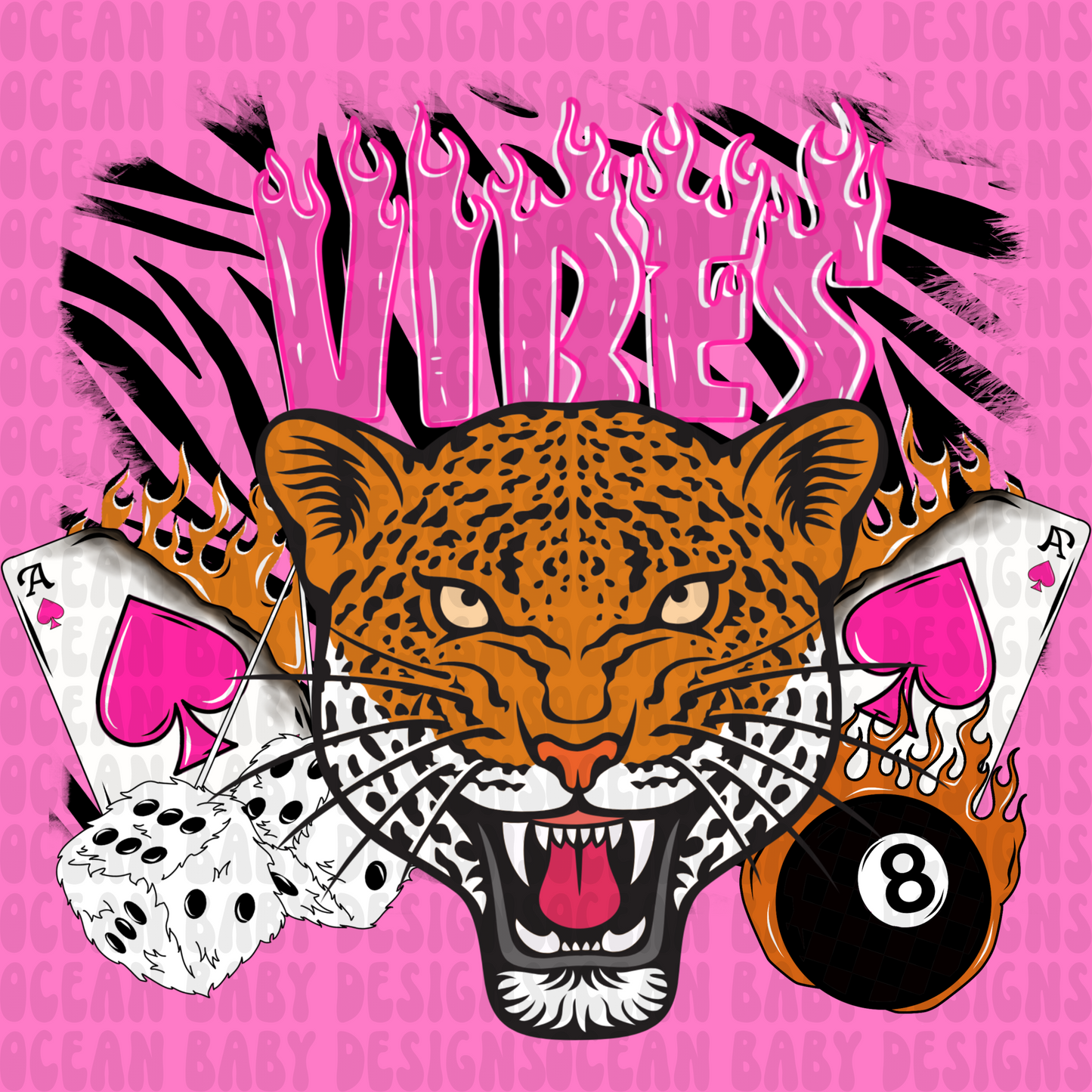 Leopard vibes patchwork png