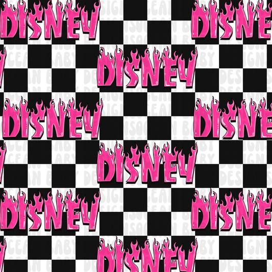 Checkered d flame