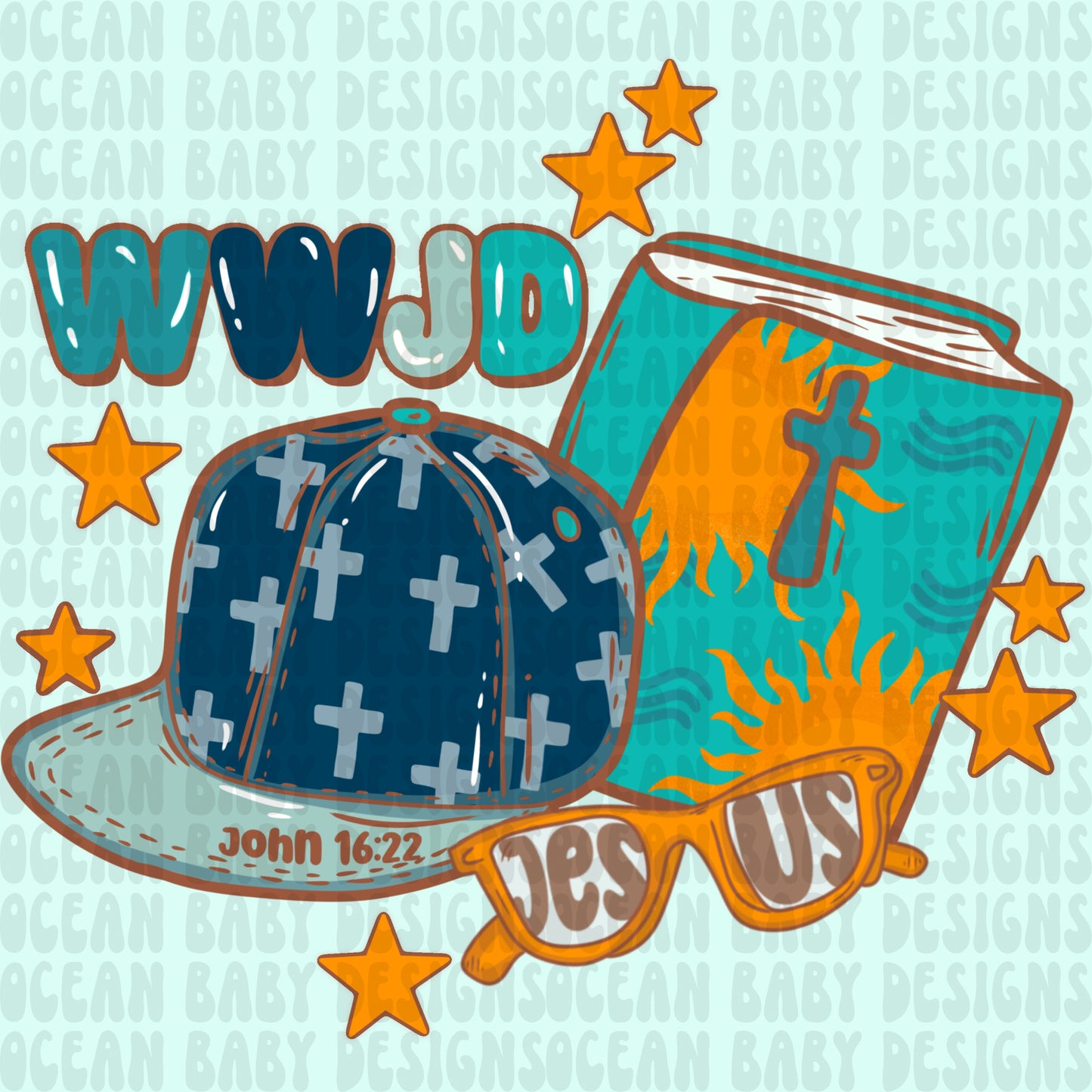 WWJD BOY PATCHWORK PNG